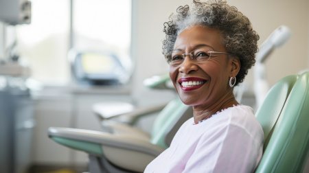 smiling patient having a consultation